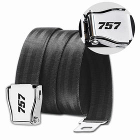 Boeing 757 Flat Text Fashion Airplane Seat Belts