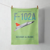 Thumbnail for F-102A Delta Dagger design on light green towel