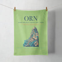 Thumbnail for Ahmed Ben Bella Airport (ORN) design on light green towel