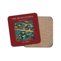 Thumbnail for The River Patrol - Designed Coasters design on dark red 1-piece