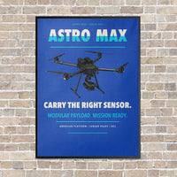 Thumbnail for Freefly Astro Max vertical canvas print - framed - blue background