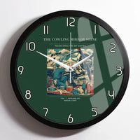 Thumbnail for VINTAGE G4262 - The Cowling Mirror Shine - Designed Wall Clocks design on darkgreen framed