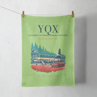Thumbnail for Gander International Airport (YQX) design on light green towel