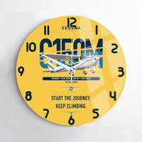 Thumbnail for Cessna 150M design on yellow no frame wall clock