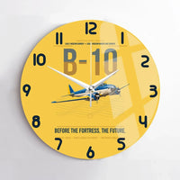 Thumbnail for Martin B-10 design on yellow no frame wall clock