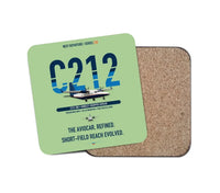 Thumbnail for CASA C-212-300 Aviocar design on light green 1 piece coaster