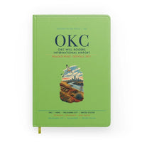 Thumbnail for OKC Will Rogers International Airport (OKC) design on light green notebook