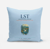 Thumbnail for Launceston Airport (LST) design on light blue pillow