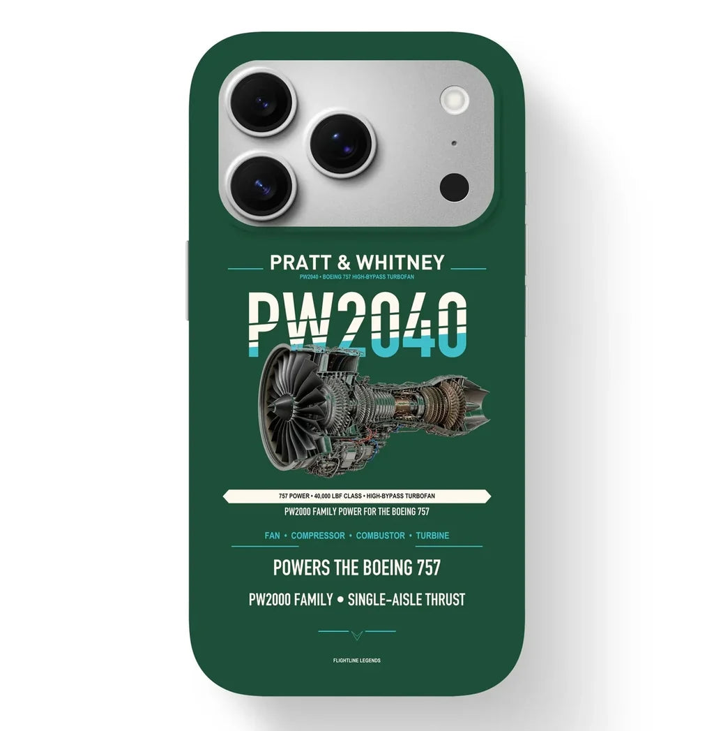 PW2040 Case design on dark green iphone case