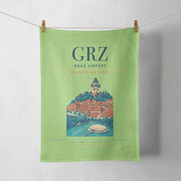 Thumbnail for Graz Airport (GRZ) design on light green towel