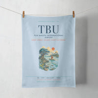 Thumbnail for Fuaʻamotu International Airport (TBU) design on light blue towel