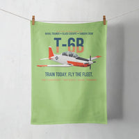 Thumbnail for T-6B Texan II Naval Aviator Training design on light green towel