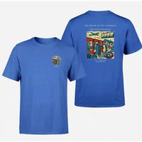 Thumbnail for VINTAGE G4382 - The Phone Booth Goodbyes - Double-Side T-Shirt design on blue double side t shirt