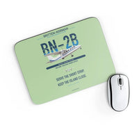 Thumbnail for Britten-Norman BN-2B-26 Islander design on light green rectangle mouse pad