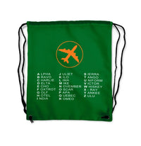 Thumbnail for Aviation Alphabet Drawstring Bag - view 4