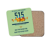 Thumbnail for De Havilland Canadair 515 design on light green 1 piece coaster