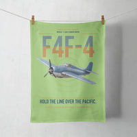 Thumbnail for F4F-4 Wildcat design on light green towel
