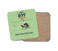 Thumbnail for Robinson R22 Beta II design on light green 1 piece coaster