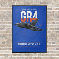 Thumbnail for Panavia Tornado GR4 vertical canvas print - framed - blue background