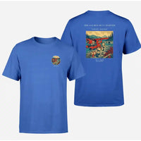Thumbnail for VINTAGE G4289 - The Salmon Run Charter - Double-Side T-Shirt design on blue double side t shirt