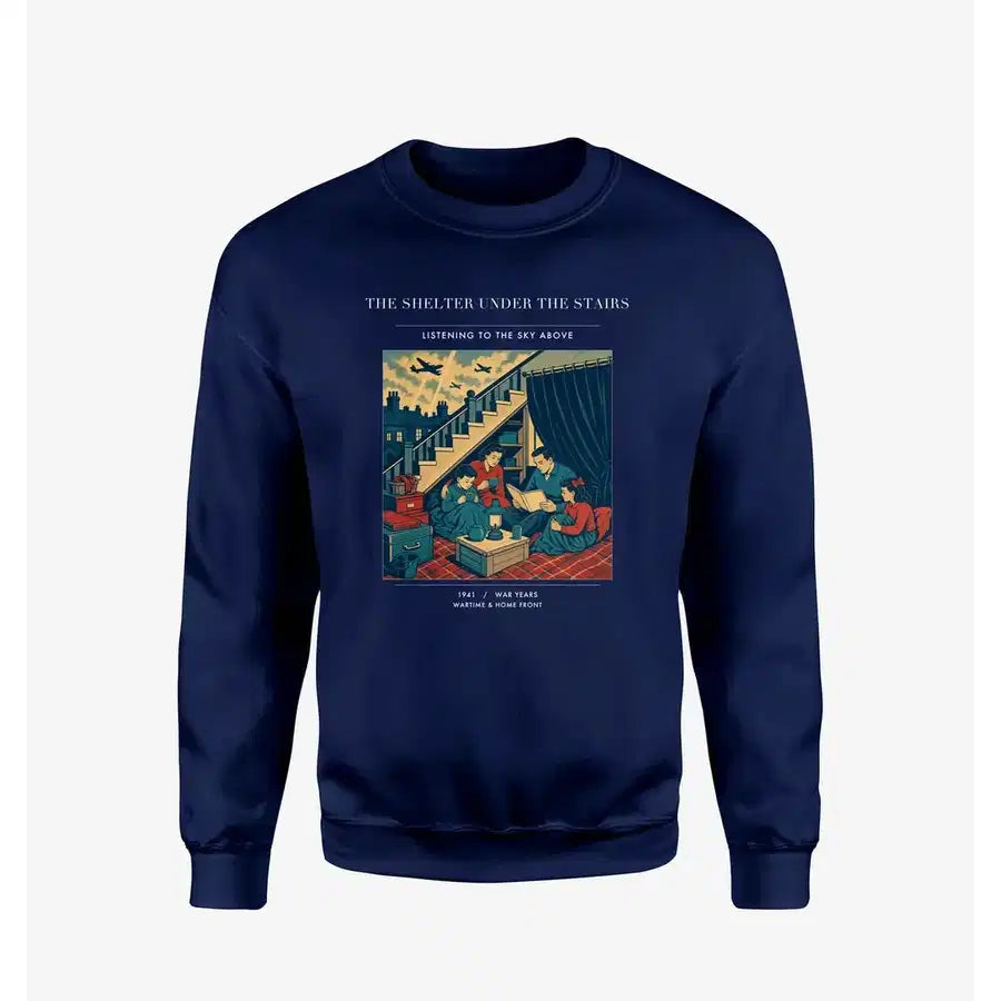 VINTAGE G4533 - The Shelter Under The Stairs - Designed Sweatshirts design on navyblue