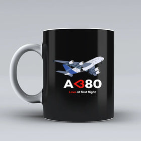 Airbus A380 Love at first flight Ceramic White Mugs