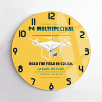 Thumbnail for DJI P4 Multispectral design on yellow no frame wall clock