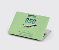 Thumbnail for Bombardier Challenger 850 design on light green MacBook case
