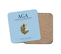 Thumbnail for Agadir Al Massira Airport (AGA) design on light blue 1 piece coaster