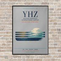 Thumbnail for Halifax Stanfield International Airport YHZ vertical canvas print - framed - light gray background