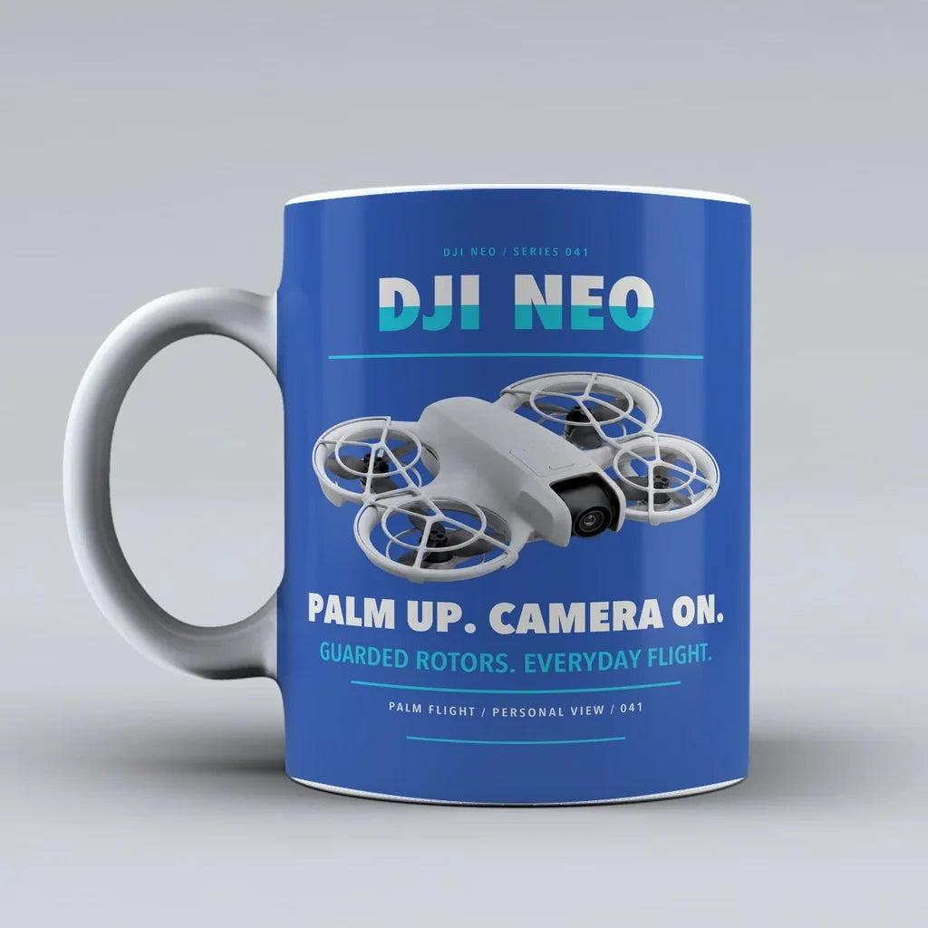 Neo Mug design on blue dji
