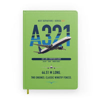 Thumbnail for Airbus A321 design on light green notebook