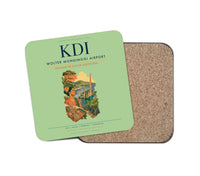Thumbnail for Wolter Monginsidi Airport (KDI) design on light green 1 piece coaster