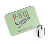 Thumbnail for P-51D Mustang design on light green rectangle mouse pad