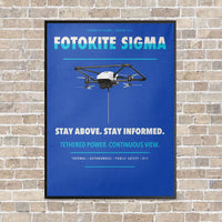 Thumbnail for Fotokite Sigma vertical canvas print - framed - blue background