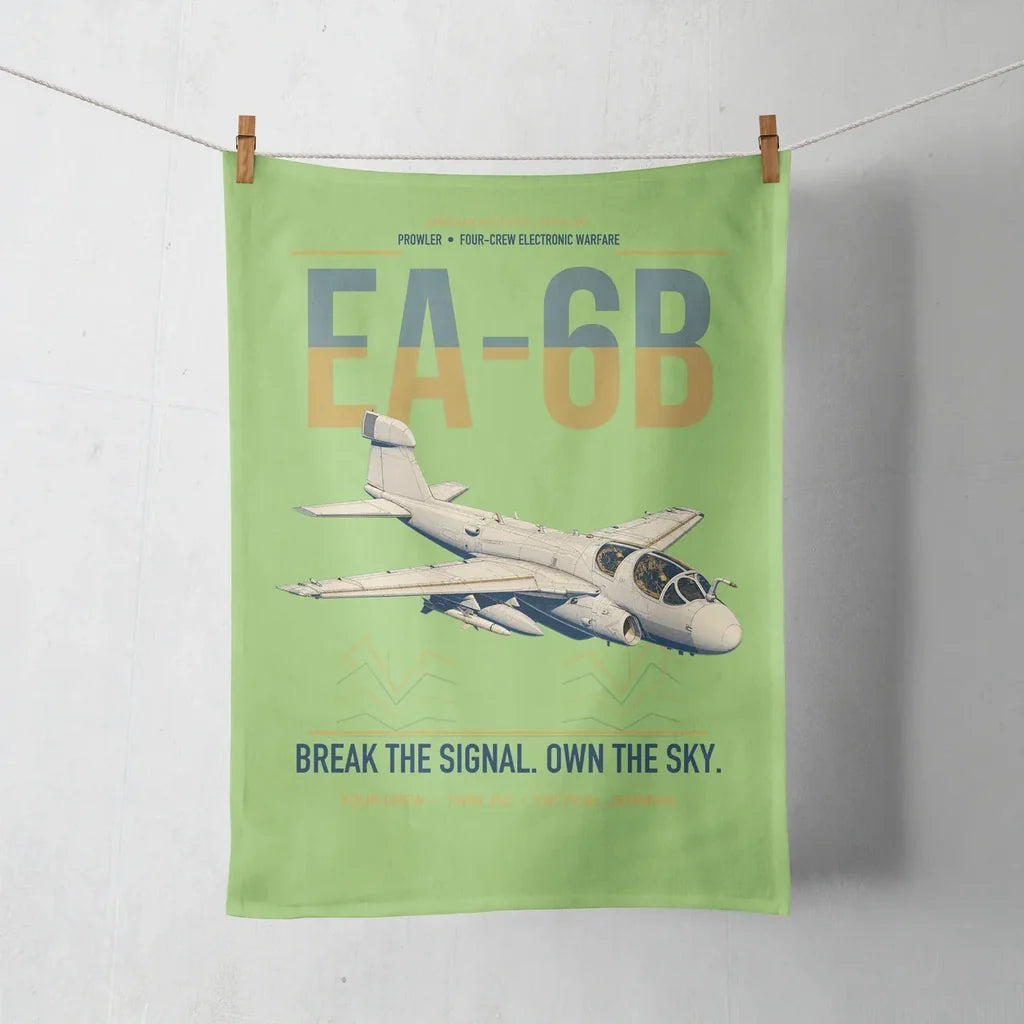 EA-6B Prowler design on light green towel