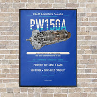 Thumbnail for PW150A vertical canvas print - framed - blue background
