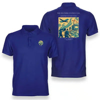 Thumbnail for VINTAGE G4288 - The Weather Station Call - Double-Side Polo T-Shirt design on blue