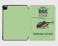 Thumbnail for Robinson R66 design on light green ipad tablet case