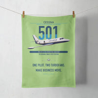 Thumbnail for Cessna 501 Citation I SP design on light green towel