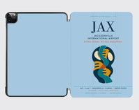 Thumbnail for Jacksonville International Airport (JAX) design on light blue ipad tablet case