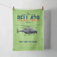 Thumbnail for Bell 429 design on light green towel