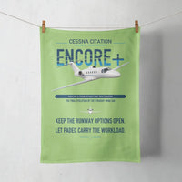 Thumbnail for Cessna Citation Encore+ design on light green towel