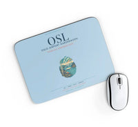Thumbnail for Oslo Airport Gardermoen (OSL) design on light blue rectangle mouse pad