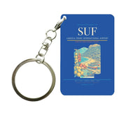 Thumbnail for Lamezia Terme International Airport (SUF) design on blue key chain