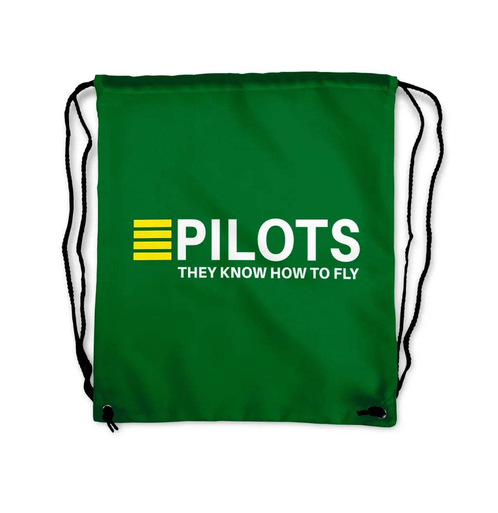 Pilots They Know How To Drawstring Bag - view 4