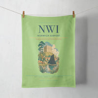 Thumbnail for Norwich Airport (NWI) design on light green towel