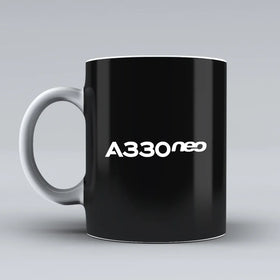 A330neo & Text Ceramic White Mugs