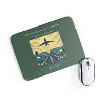 Thumbnail for VINTAGE G4303 - The Runway Light River - Designed Mouse Pads design on darkgreen rectangle