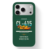 Thumbnail for Canadair CL-415 design on dark green magsafe iphone case, for iPhone 17 Pro